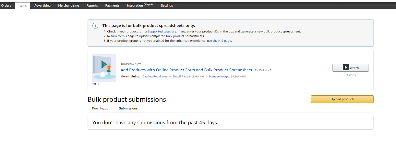bulk product submissions