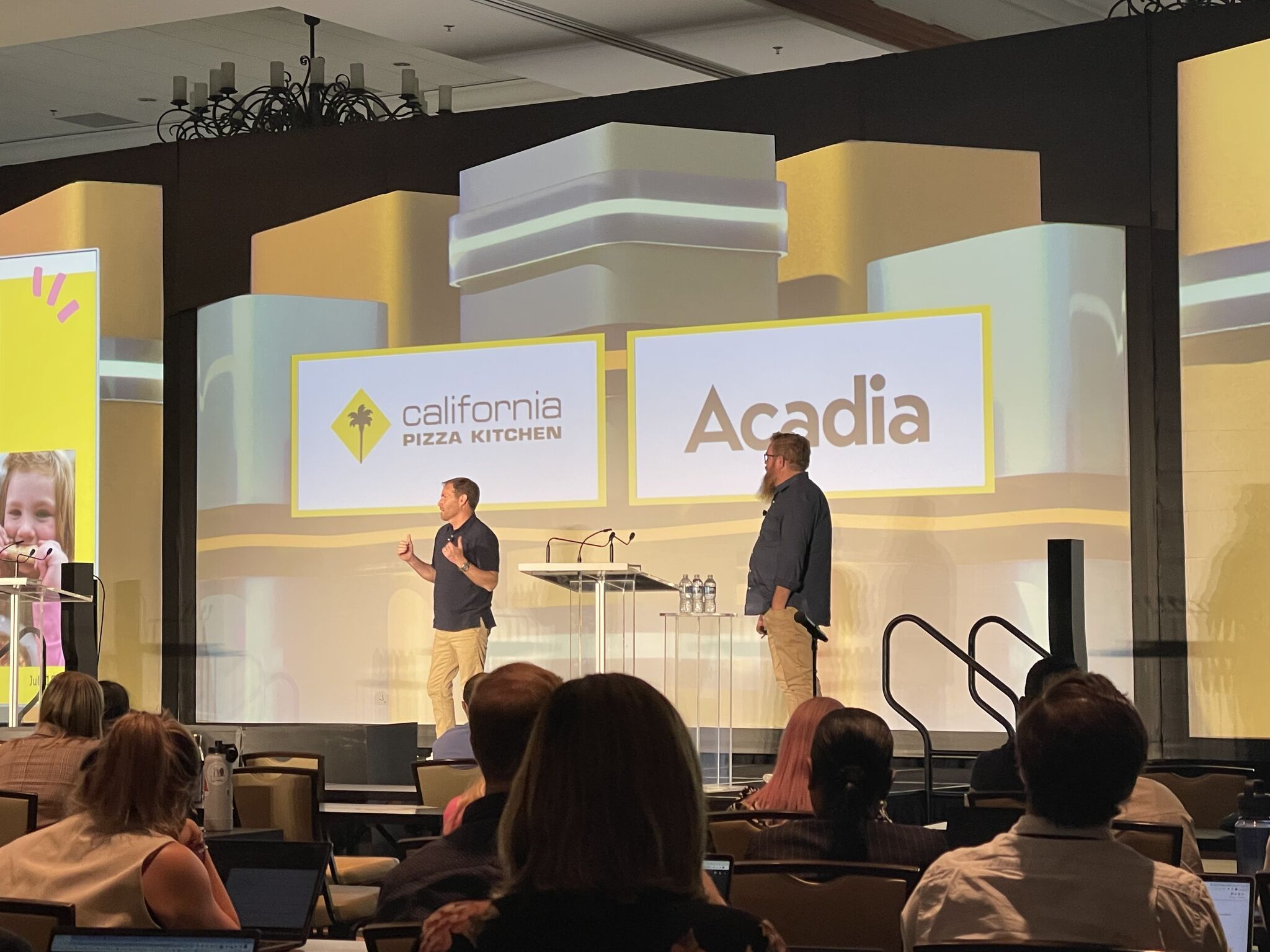 Scott Hargrove and Chad Crowe speaking at the ANA Digital and Social Media conference. Image Credit: Chad Musselman