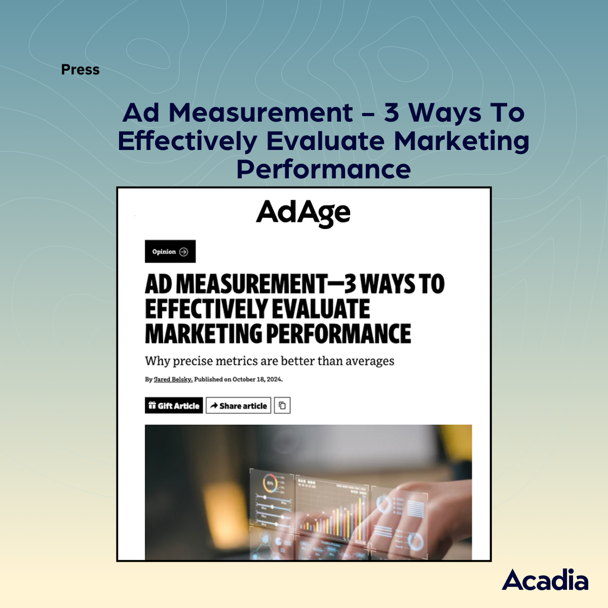 Press Announcmenets_Ad Measurement - 3 Ways To Effectively Evaluate Marketing Performance