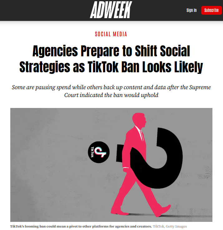 AdWeek TikTok Ban