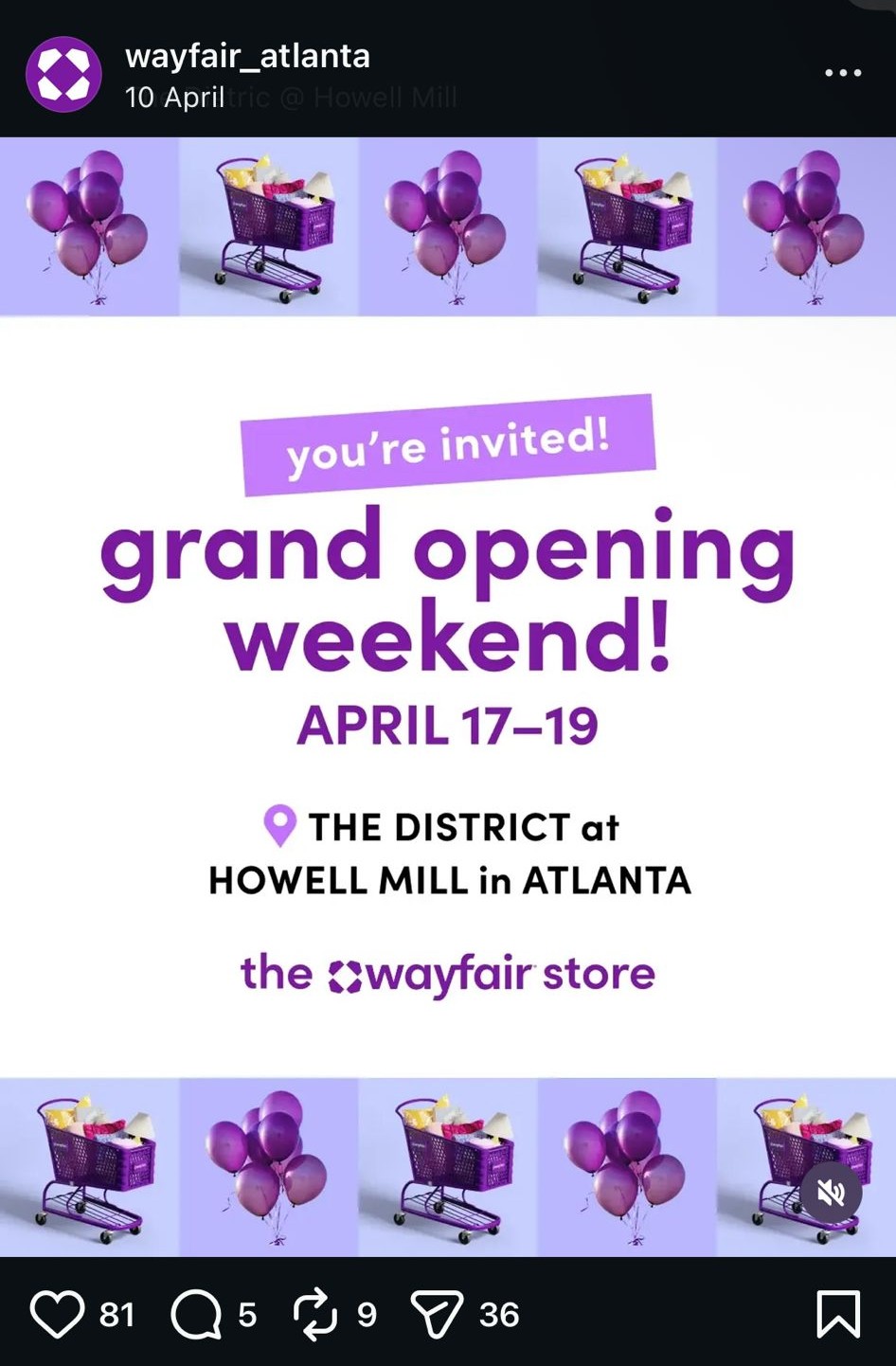Wayfair Grand Opening