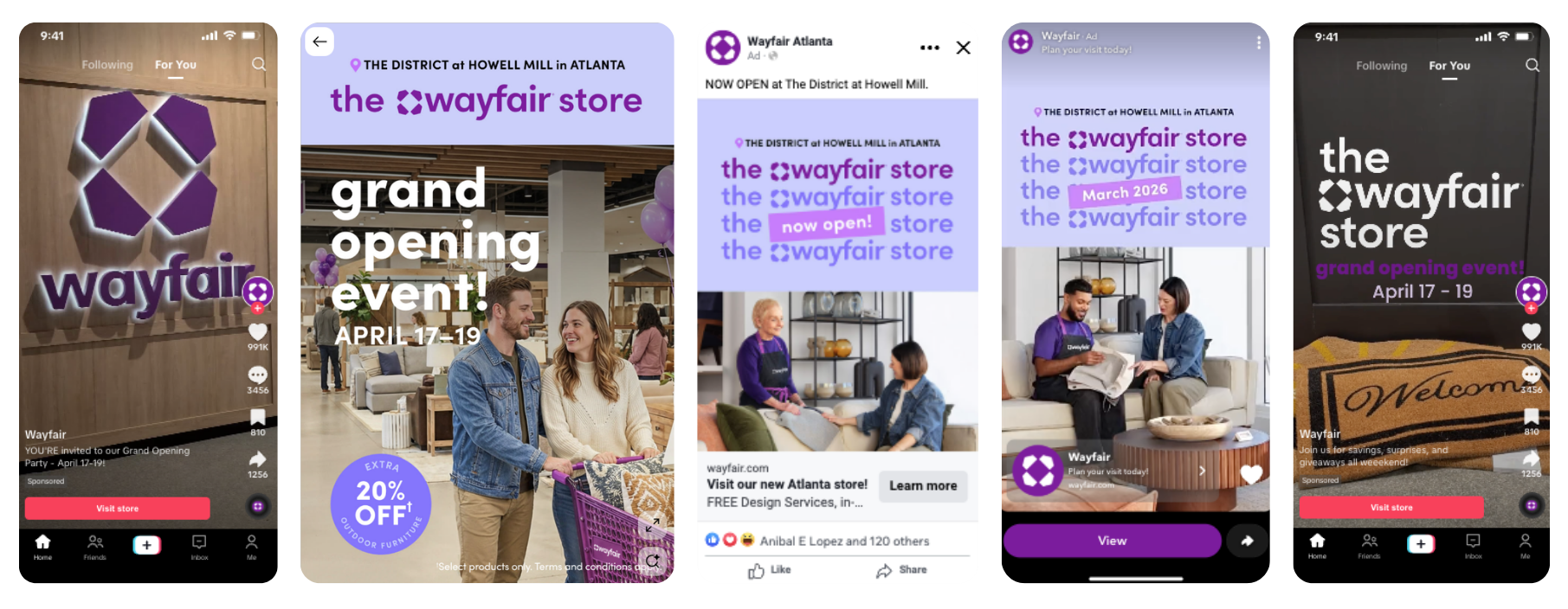 Wayfair Social Media Posts
